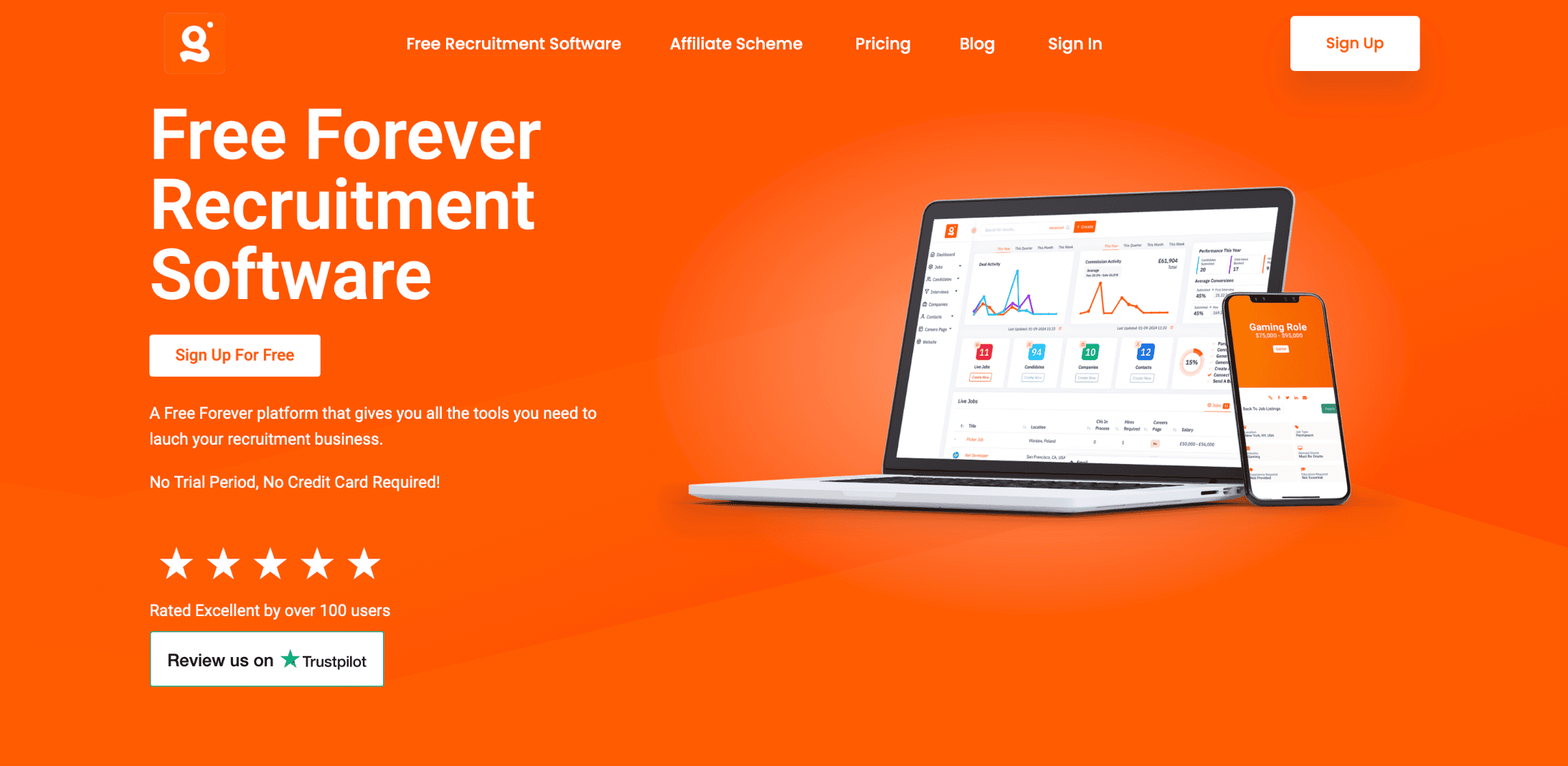 Giig Hire freelance recruitment software dashboard.