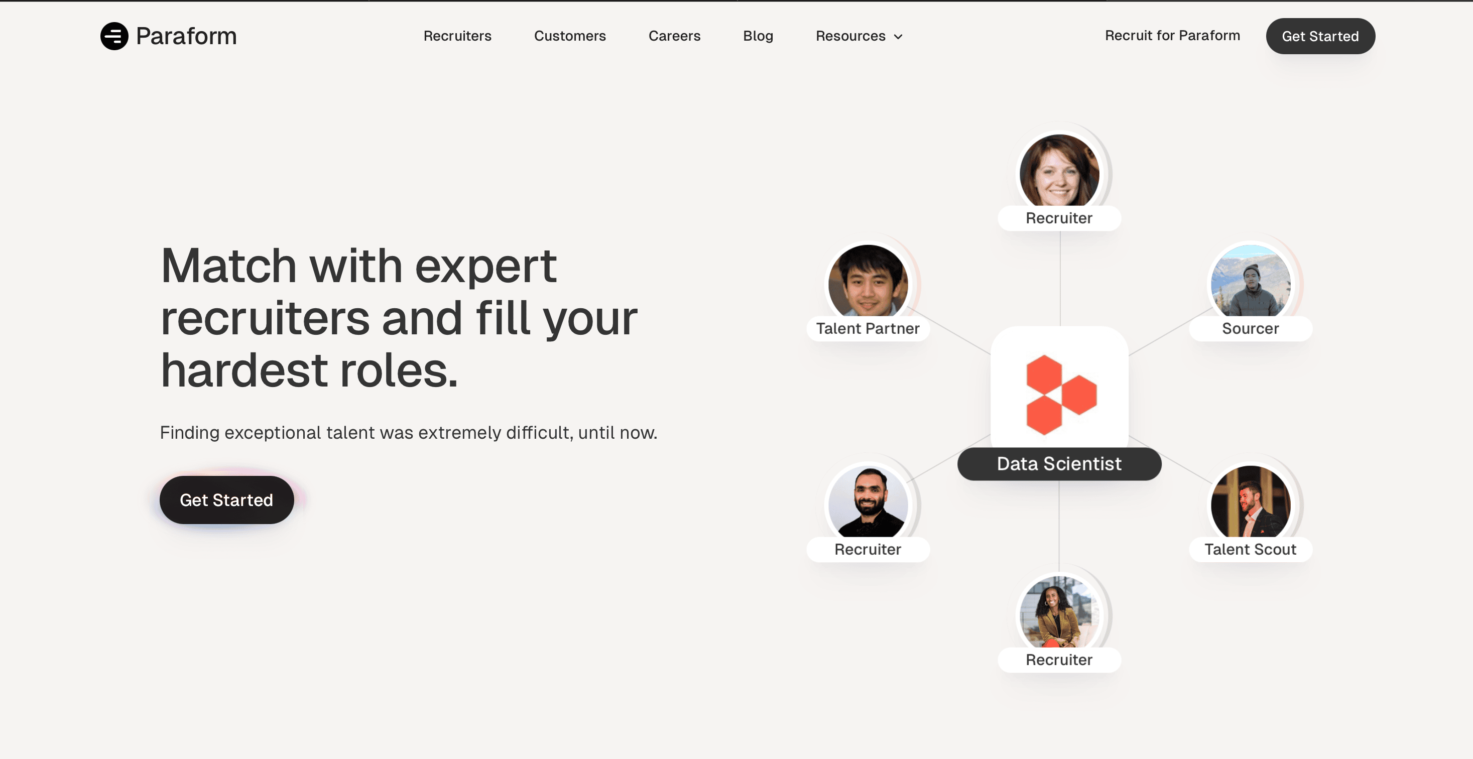 Paraform freelance recruitment software dashboard.