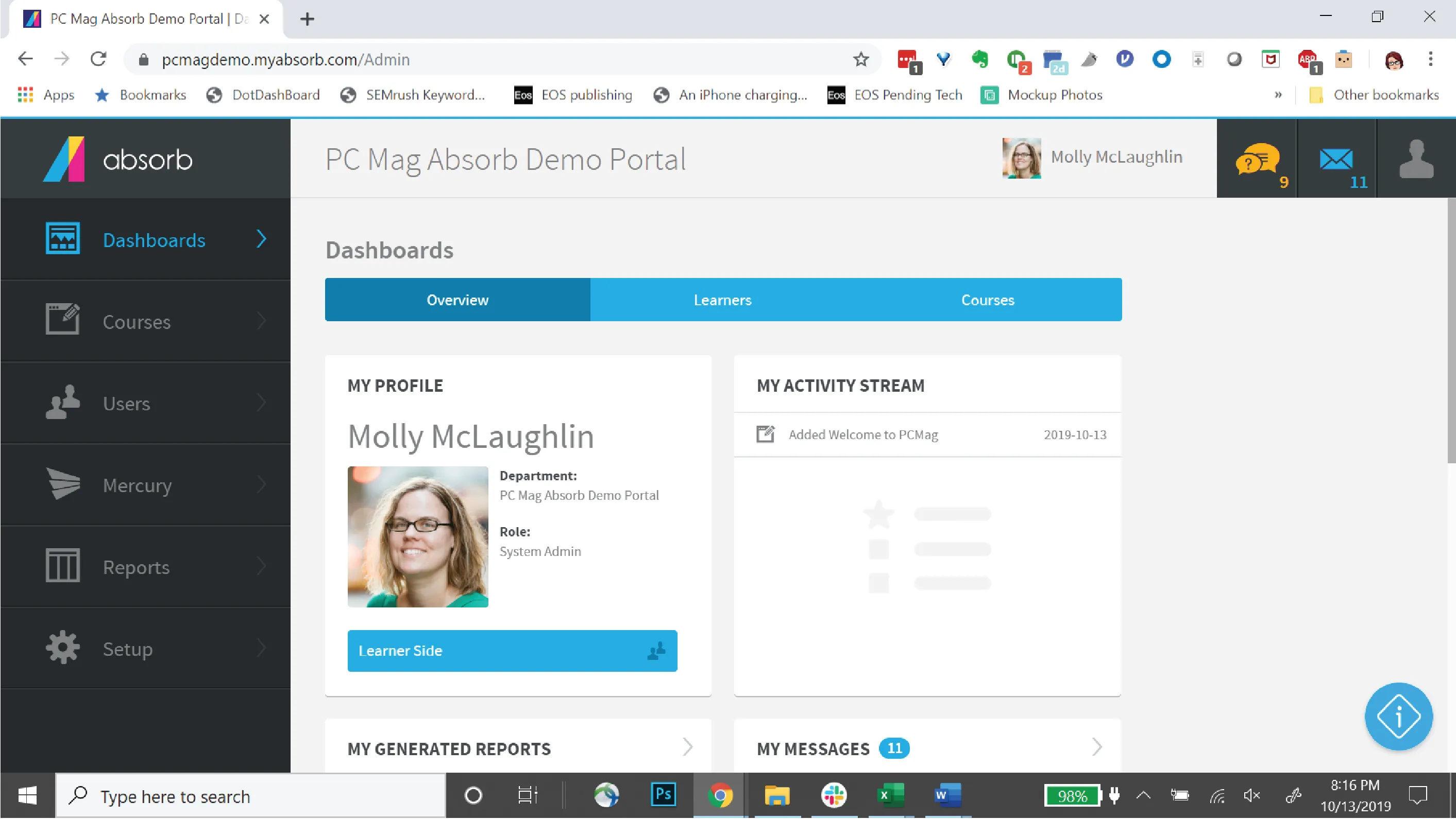 Absorb training management software.