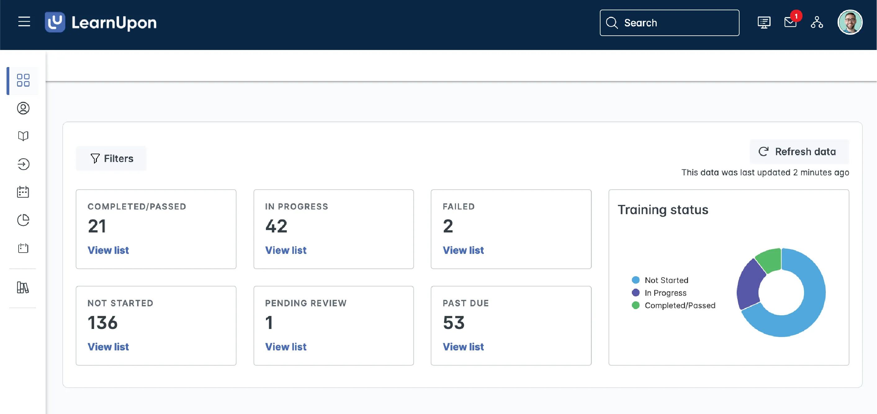 Learnupon training management software.